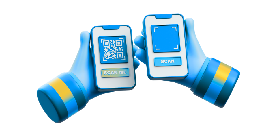 Masadaki QR kod standı